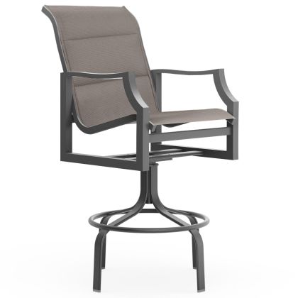Nico Low back swivel barstool - padded sling