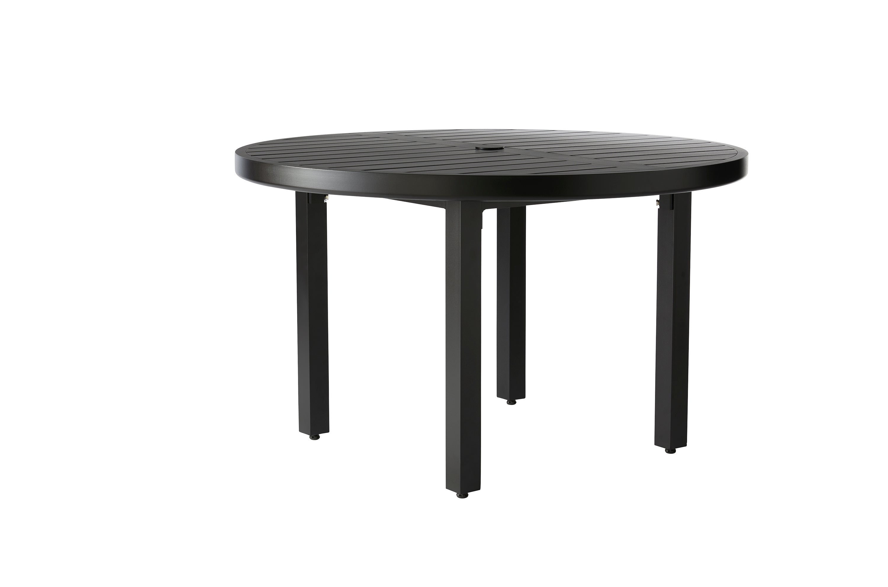 Trinidad 48" Round Umbrella Dining Table (Slat Top)