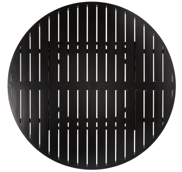 Trinidad 60" Round Umbrella Dining Table (Slat Top)