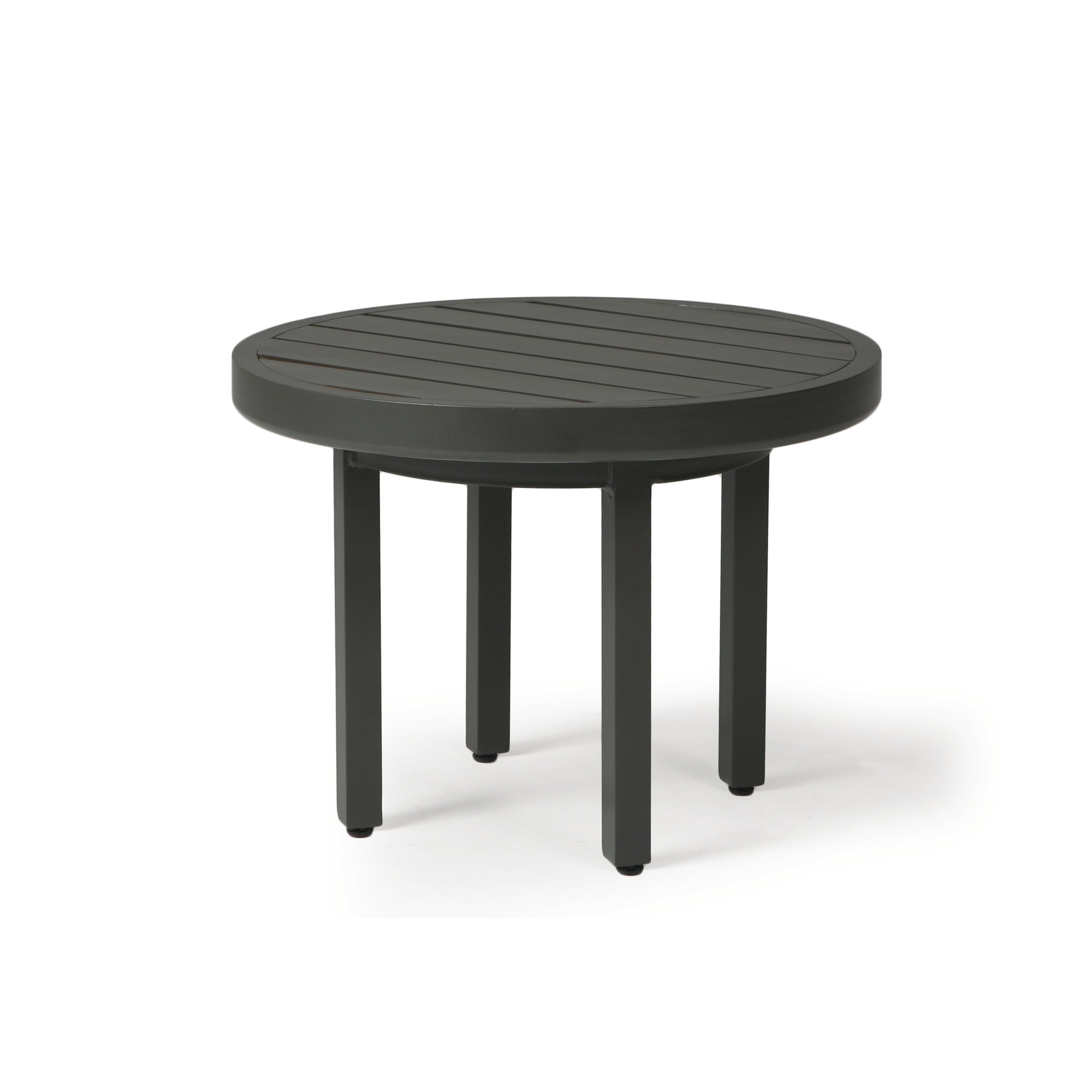 Trinidad Round Side Table (Slat Top)