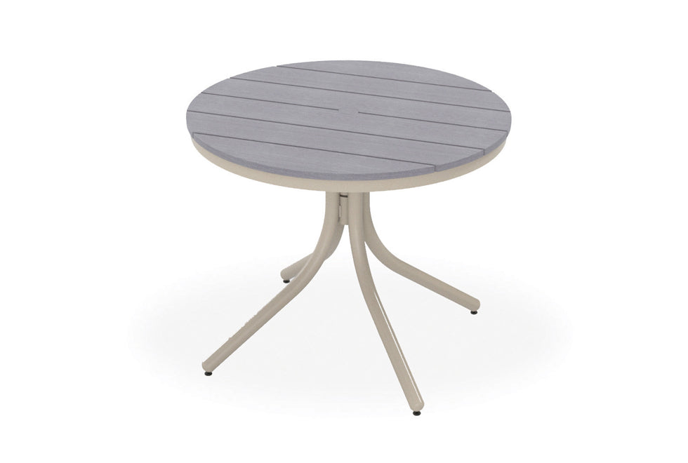 36" Round Rustic Table Top w/ Standard Legs - Dining Height