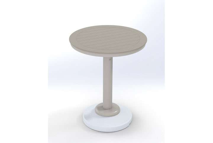 30" Round MGP Table Top w/ 80lb Pedestal Base - Balcony Height