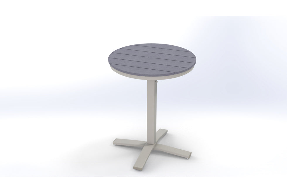 30" Round Rustic Table Top w/ Pedestal Base - Balcony Height