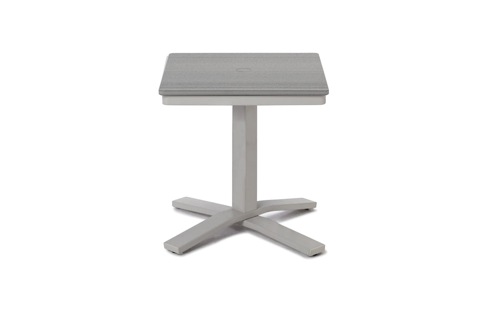 24" Square Rustic Table Top w/ Pedestal Base - Dining Height