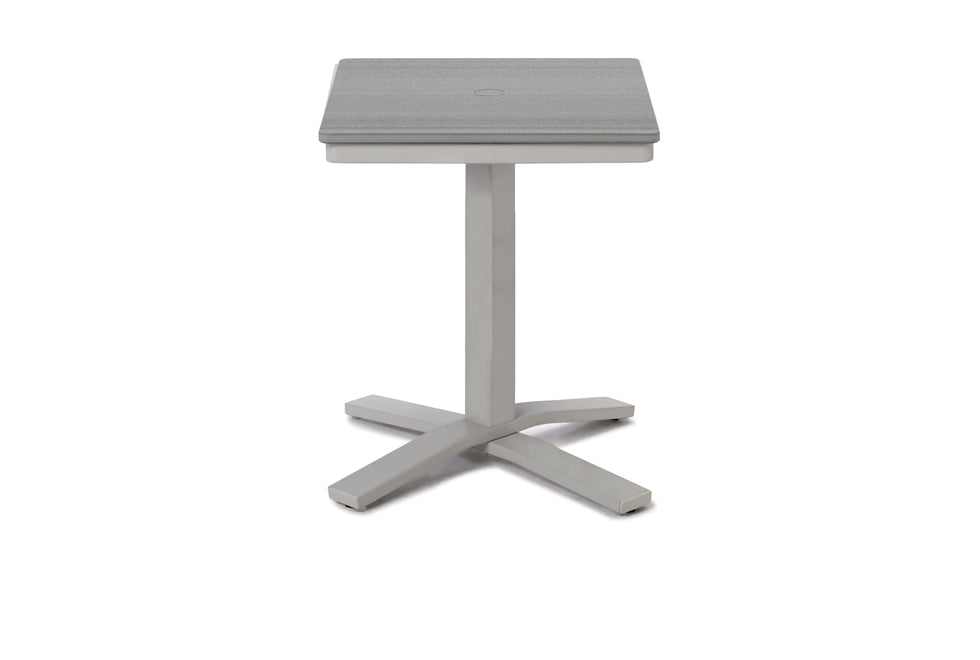 24" Square Rustic Table Top w/ Pedestal Base - Balcony Height