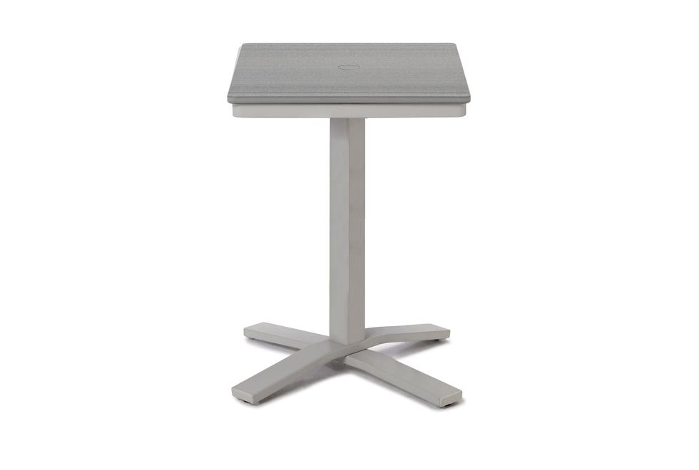 24" Square Rustic Table Top w/ Pedestal Base - Bar Height