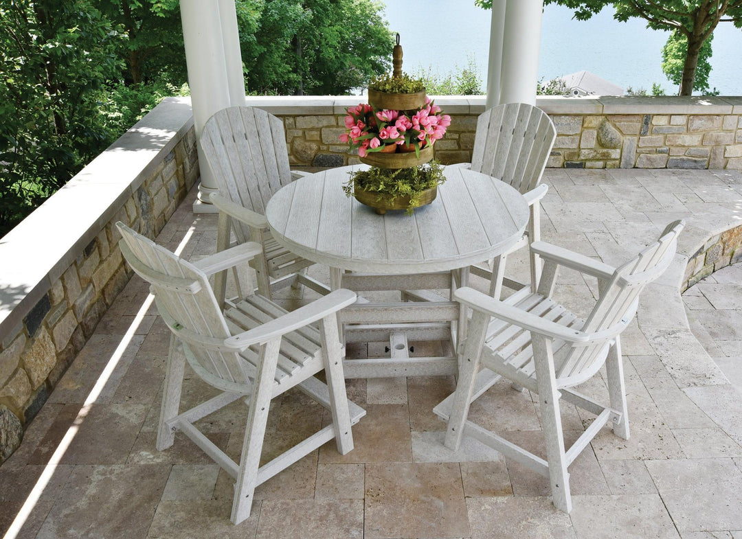 Comfo-Back & Round Garden Classic Dining Table Set