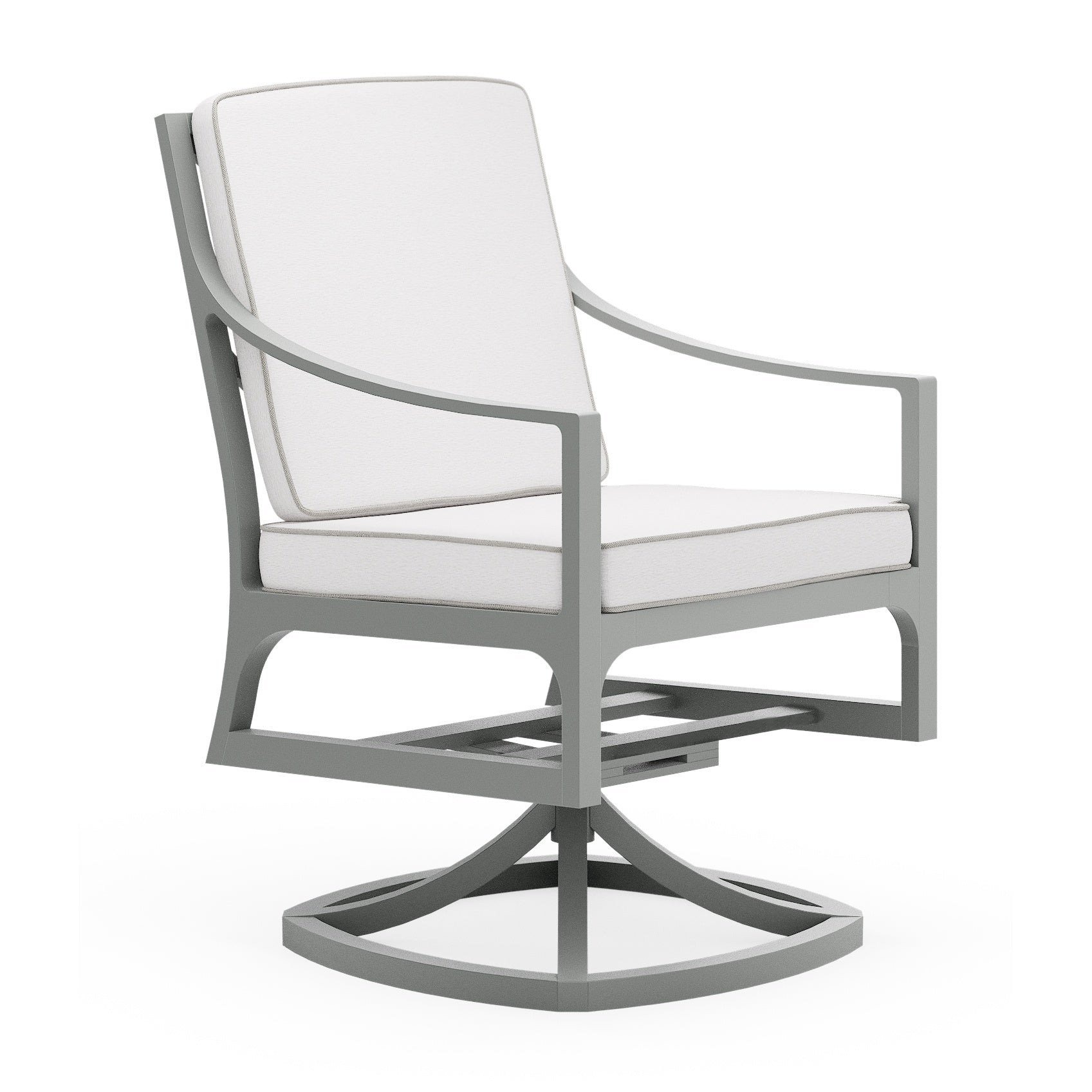 Alberti Dining Arm Swivel Chair - With Seat And Back Cushion