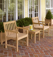 Classic 3-Piece End Table And Chair Set - Teak