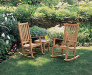 Classic 3-Piece End Table And Rocking Chair Chat Set - Teak