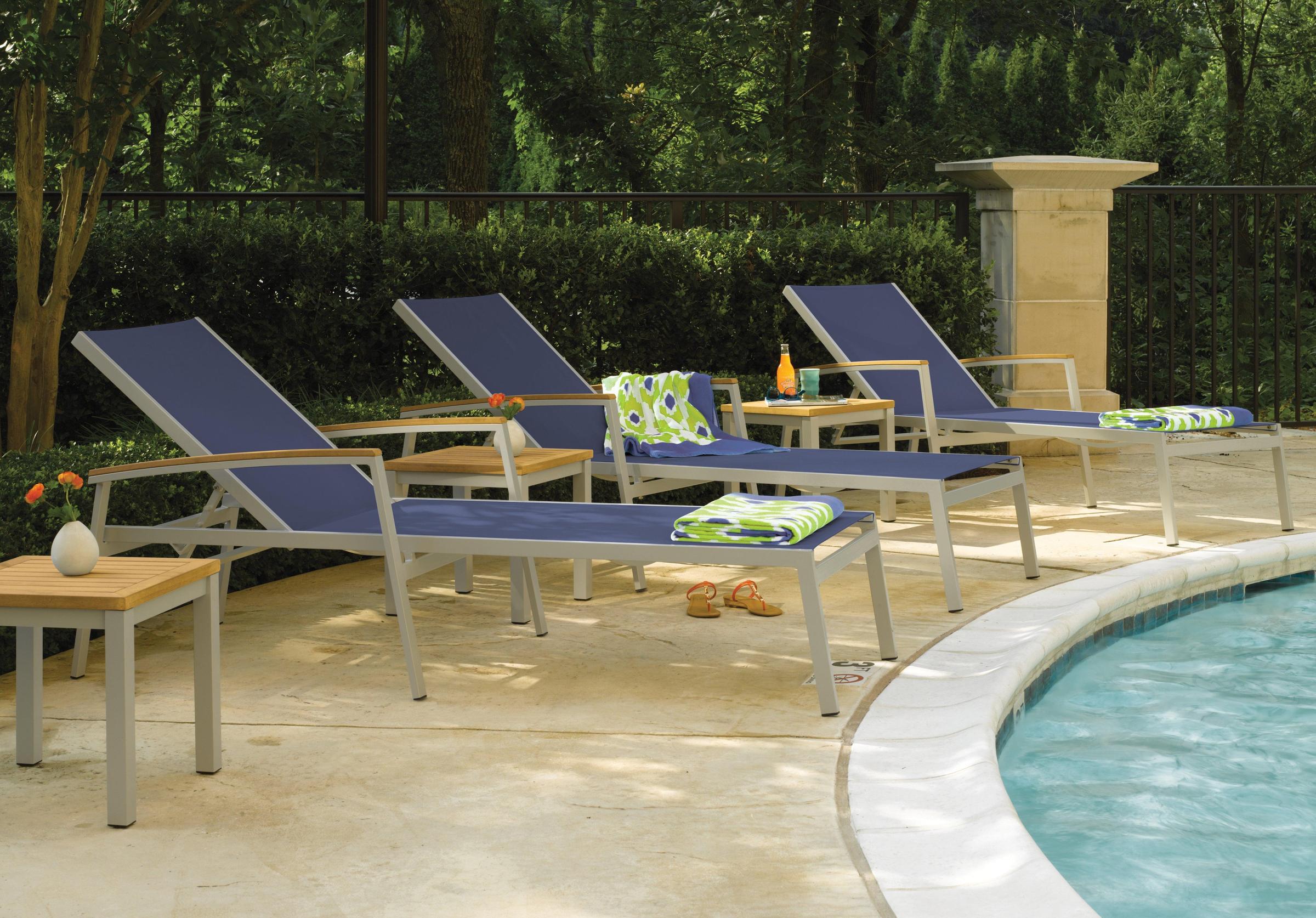 Travira 8-Piece Chaise & End Table Lounge Set - Ink Pen Sling - Natural Tekwood