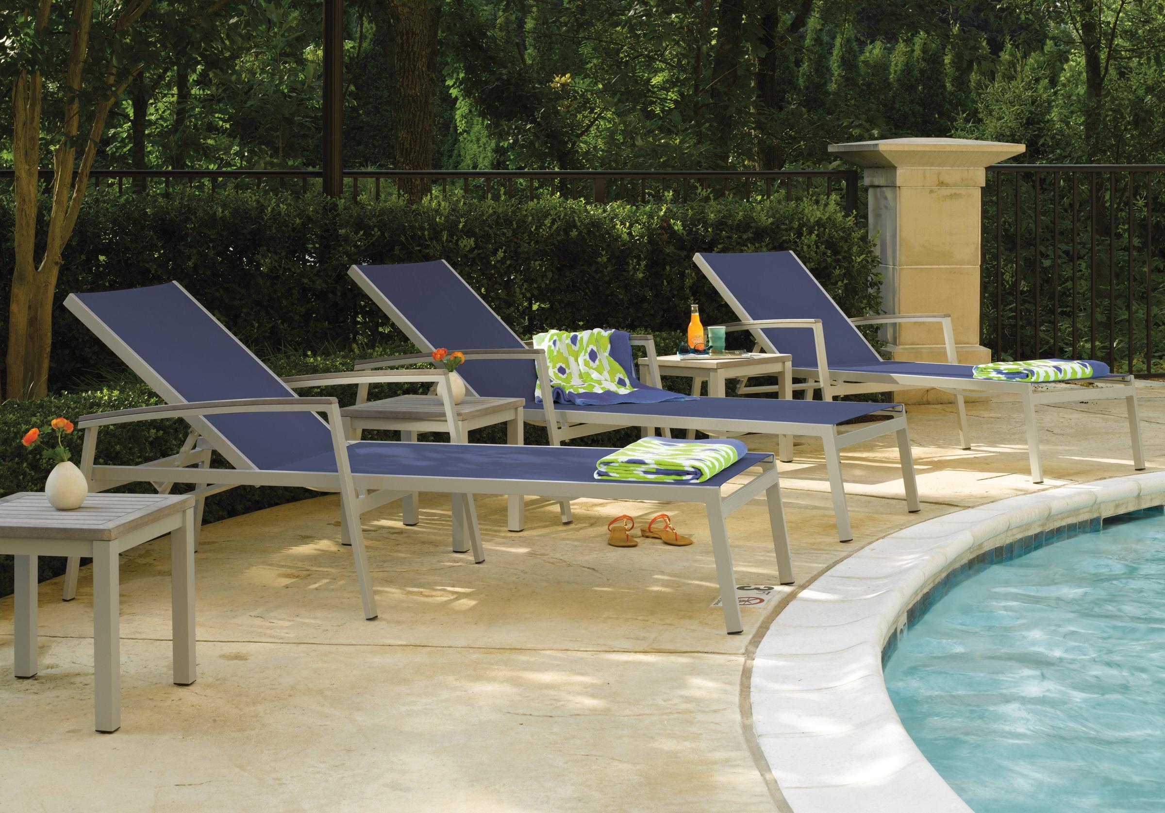 Travira 8-Piece Chaise & End Table Lounge Set - Ink Pen Sling - Vintage Tekwood