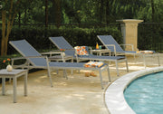 Travira 8-Piece Chaise & End Table Lounge Set - Titanium Sling - Vintage Tekwood
