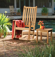 Oxford 2-Piece End Table And Rocking Chair Chat Set - Teak - No Cushion