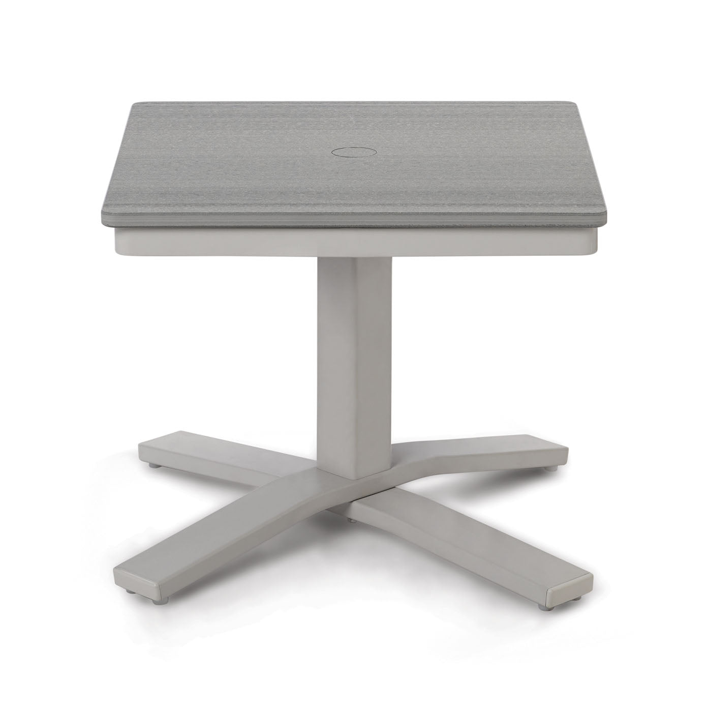 24" Square Rustic Table Top w/ Pedestal Base - End Table