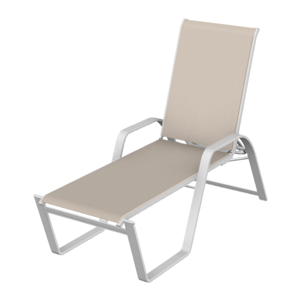 Aruba II Sling Chaise — White Txt PC