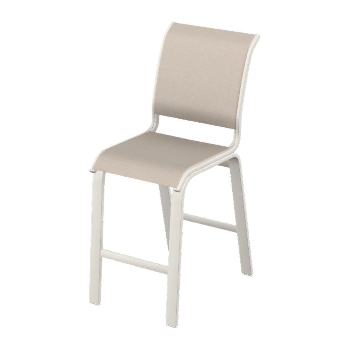 Aruba II Sling Armless Balcony Chair — Snow PC