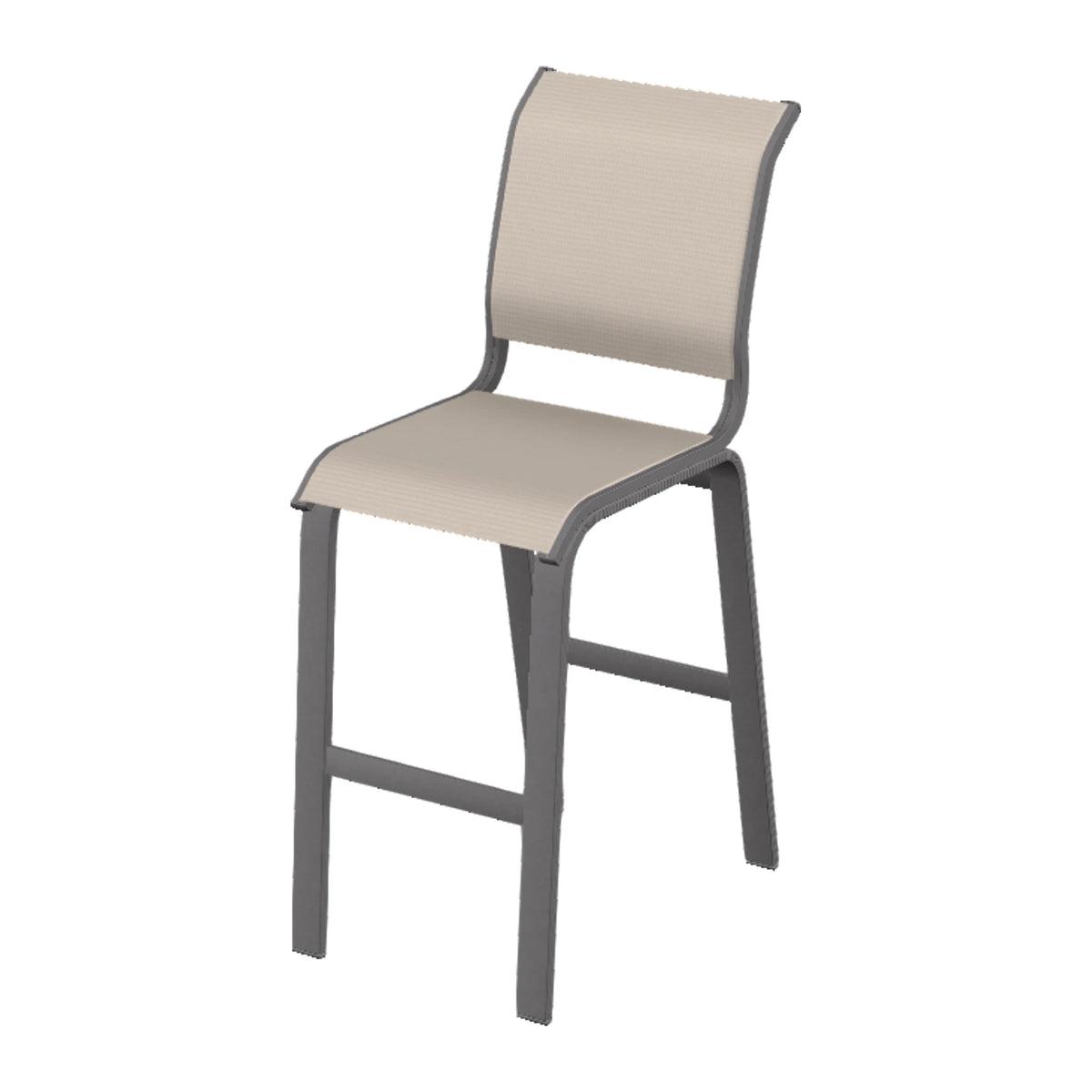 Aruba II Sling Armless Bar Chair — Graphite Txt PC