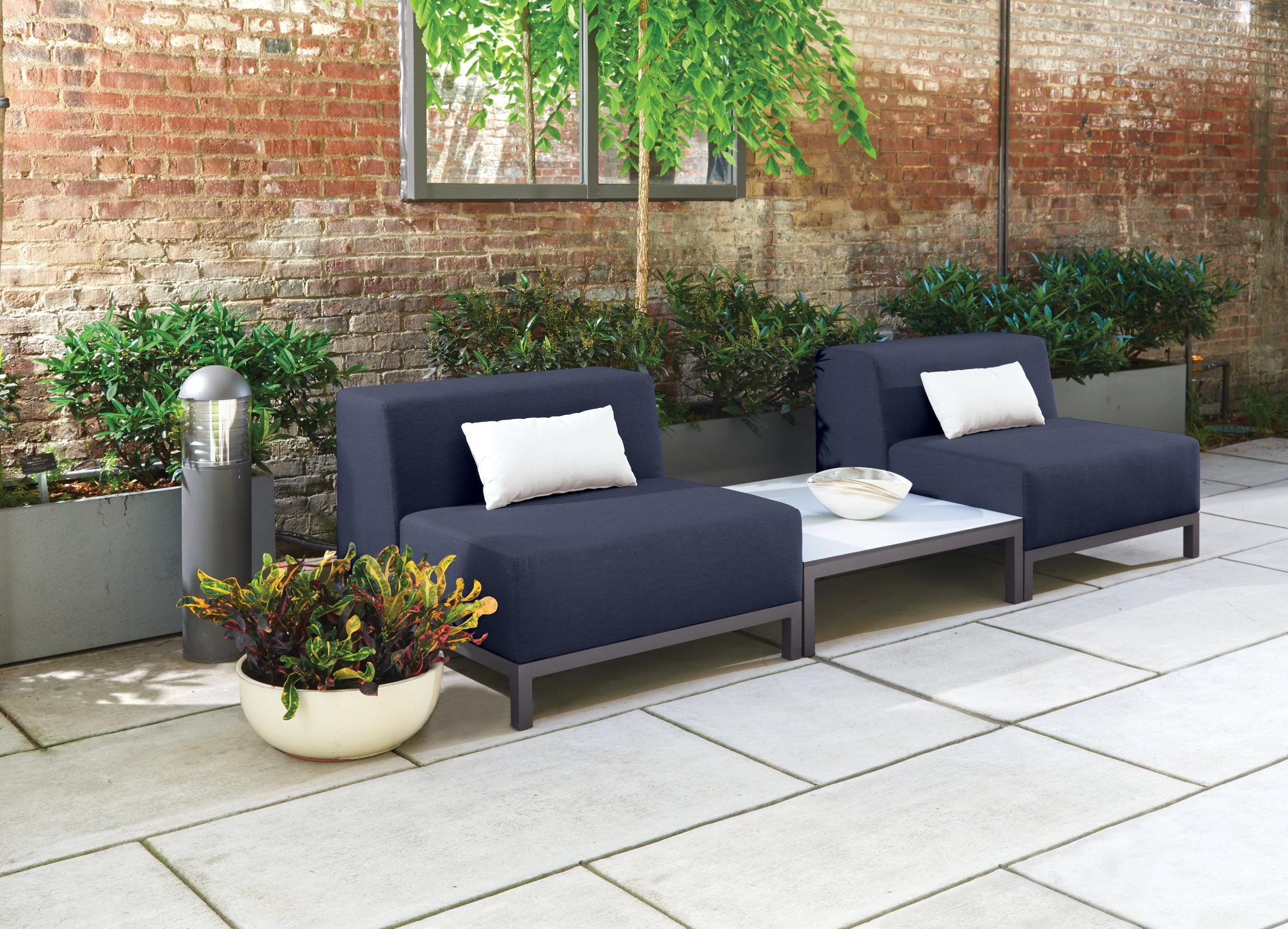 Koral 3-Piece Modular Set - Spectrum Indigo Upholstery With Lumbar Pillows