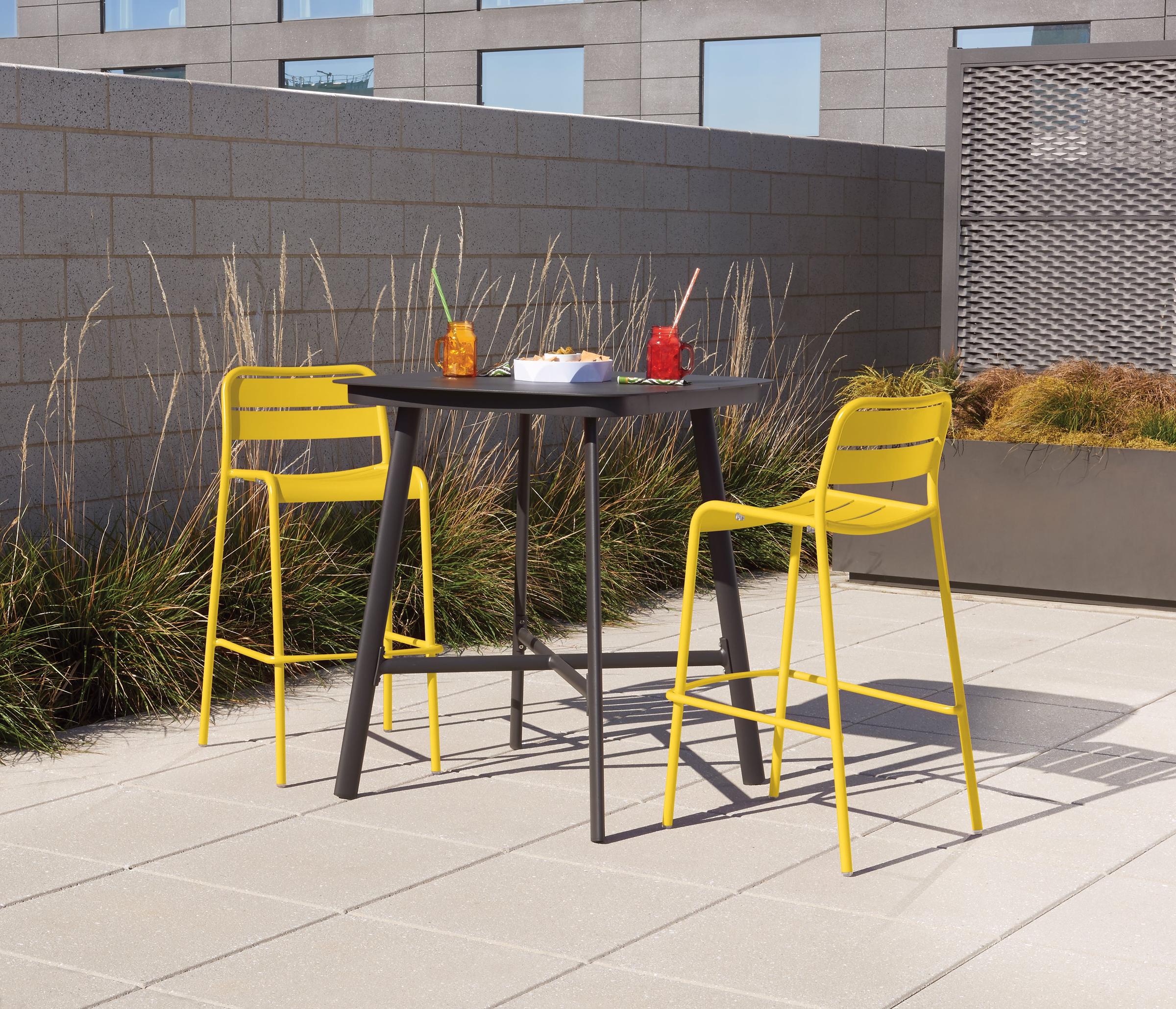 Kapri 3-Piece Bar Table Set - Saffron