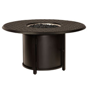 48" Thatch Round Chat Height Fire Table