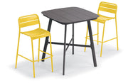 Kapri 3-Piece Bar Table Set - Saffron