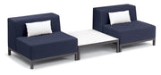 Koral 3-Piece Modular Set - Spectrum Indigo Upholstery With Lumbar Pillows