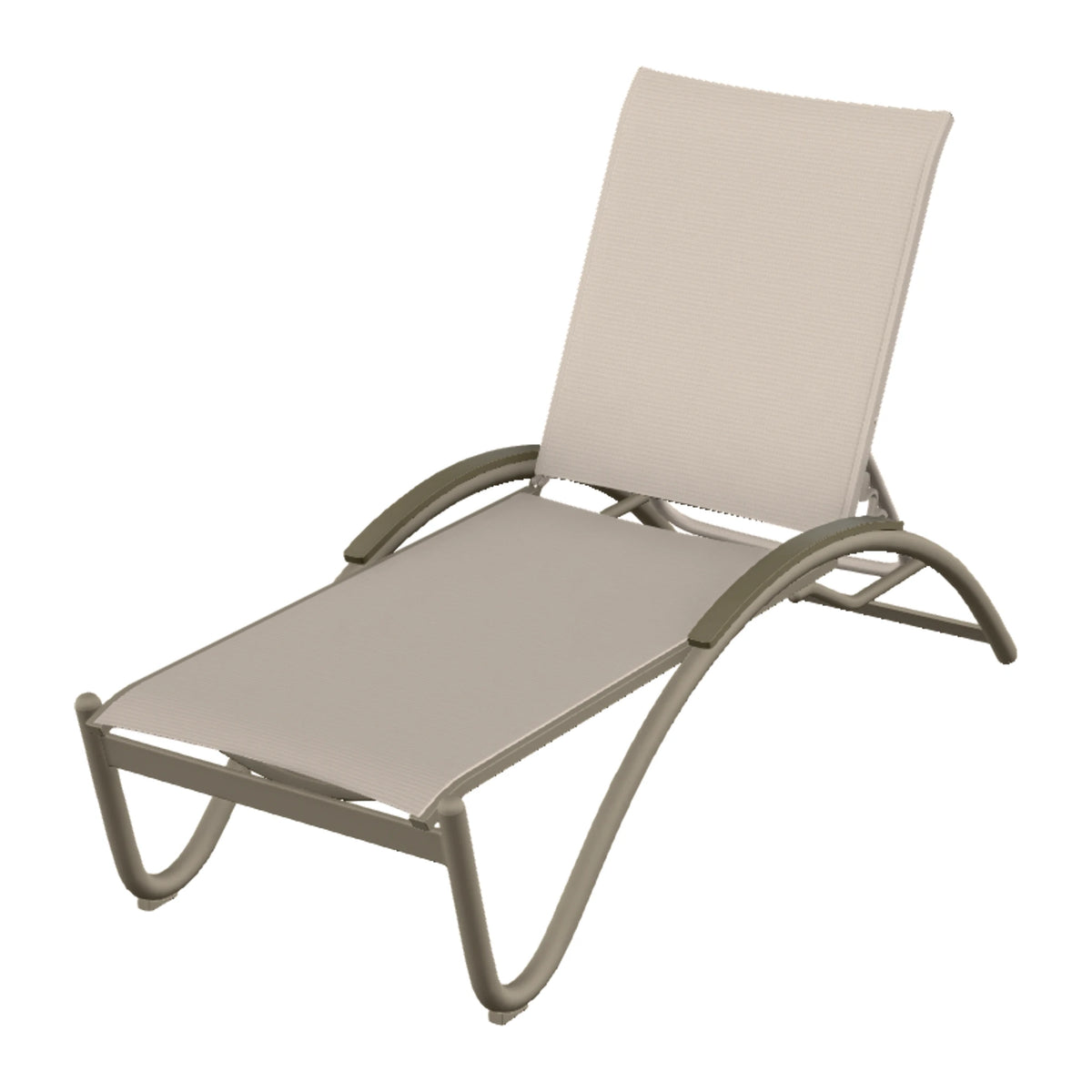Helios Sling Chaise w/ Polymer Accents — Storm PC / Beachwood Accents