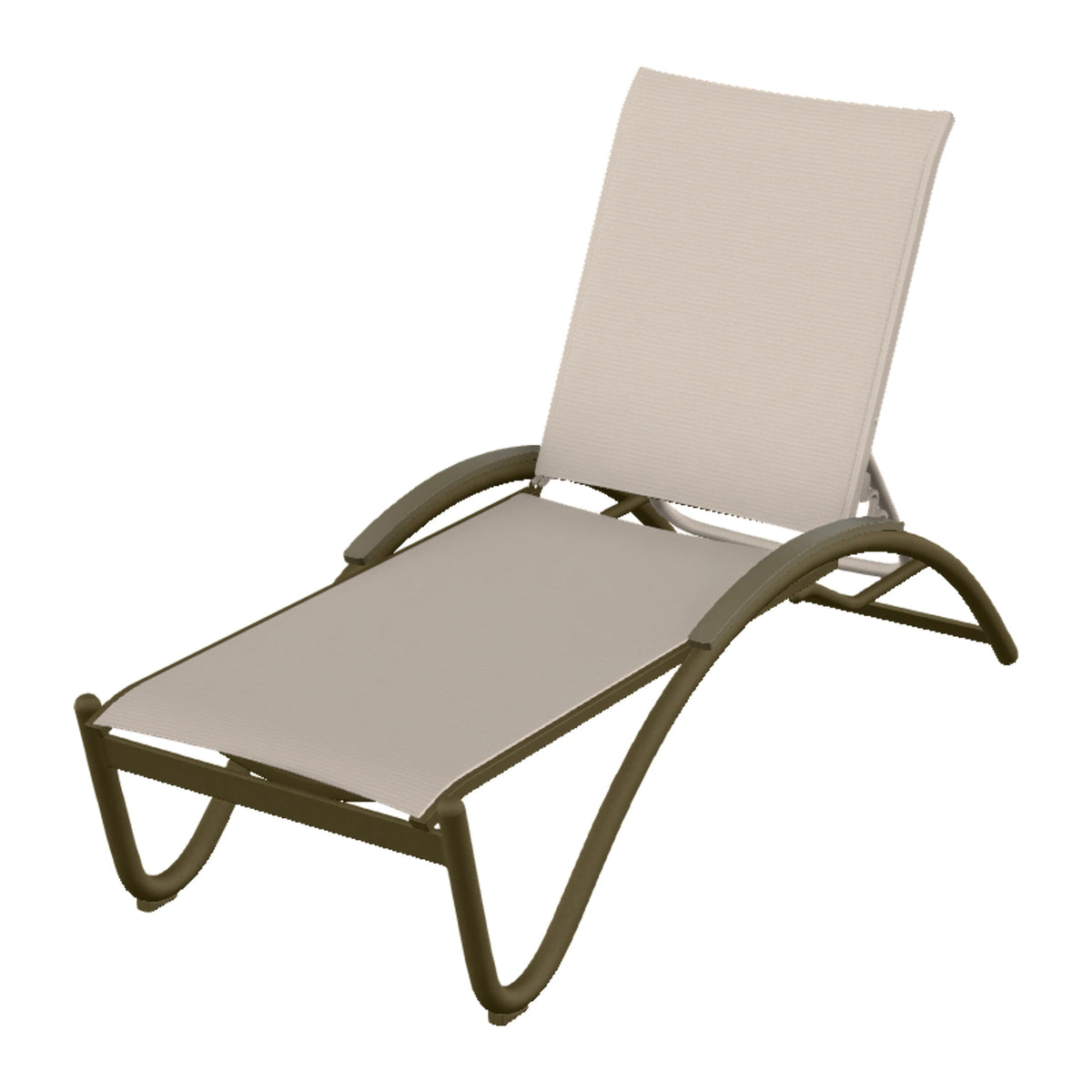 Helios Sling Chaise w/ Polymer Accents — Beachwood PC / Beachwood Accents