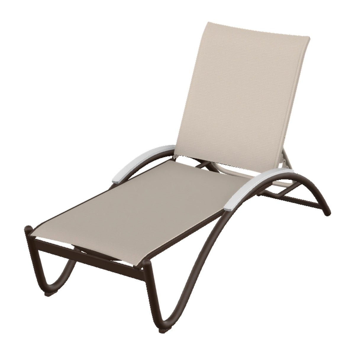Helios Sling Chaise w/ Polymer Accents — Kona PC / Snow Accents