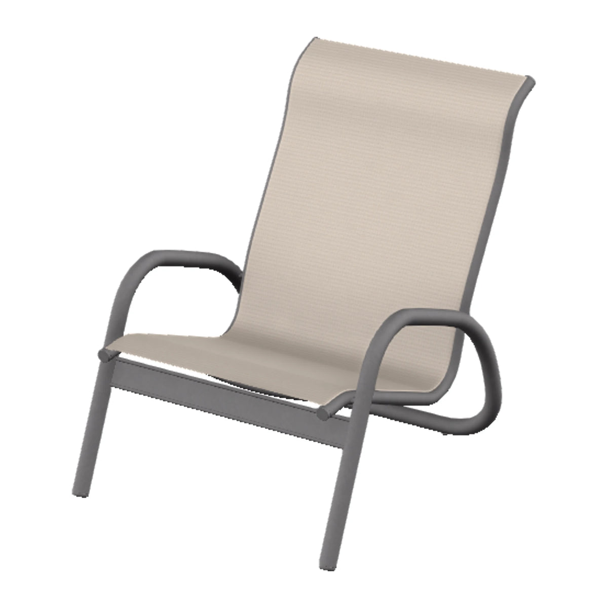 Gardenella Sling Poolside Chat Chair — Graphite Txt PC