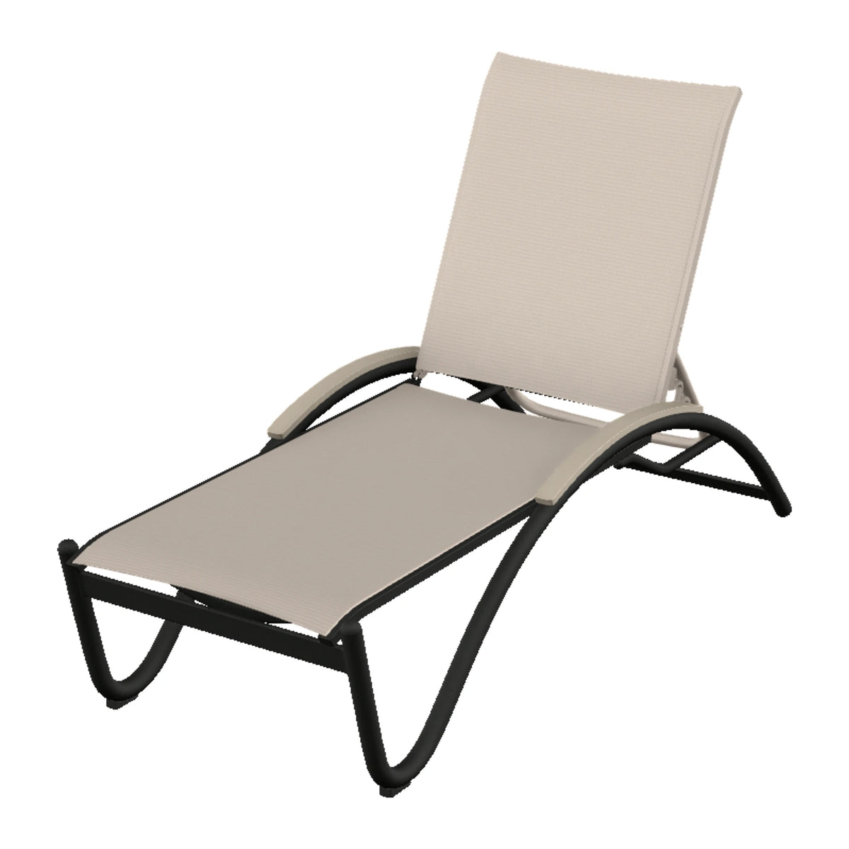 Helios Sling Chaise w/ Polymer Accents — Black PC / Desert Accents