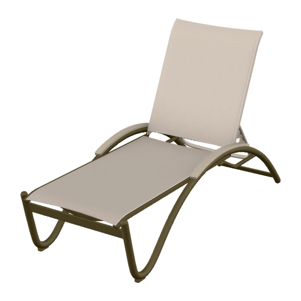Helios Sling Chaise w/ Polymer Accents — Beachwood PC / Desert Accents