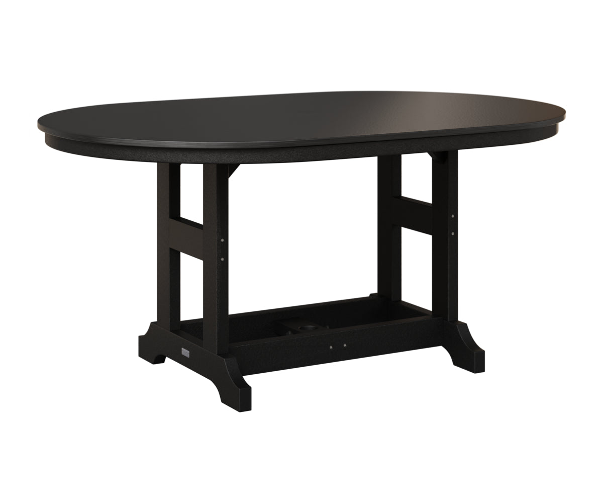 Garden Classic 44" x 64" Oblong Table - Hammered Top - Bar Height