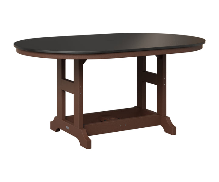 Garden Classic 44" x 64" Oblong Table - Hammered Top - Counter Height
