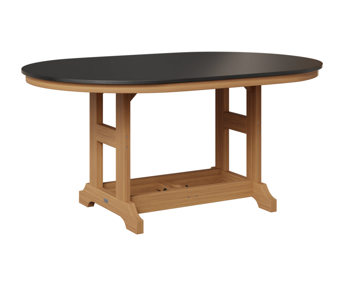 Garden Classic 44" x 64" Oblong Table - Hammered Top - Counter Height