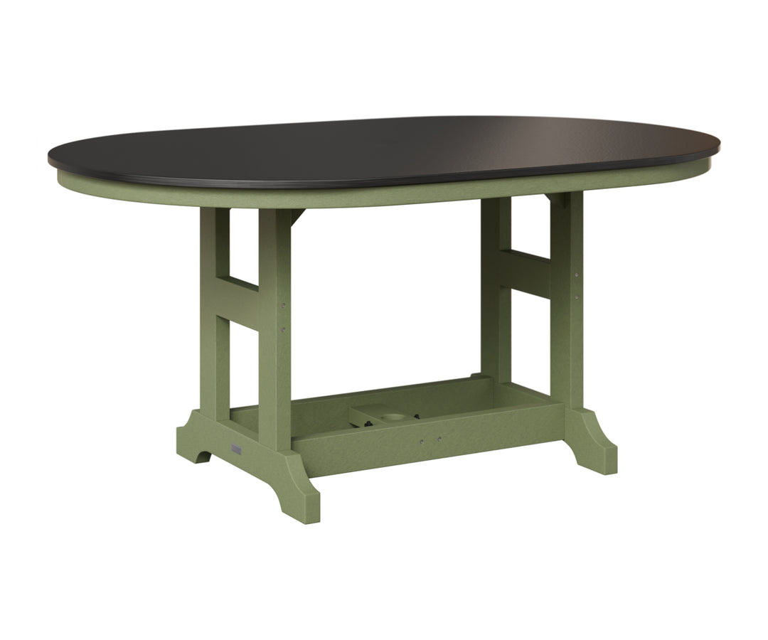Garden Classic 44" x 64" Oblong Table - Hammered Top - Counter Height