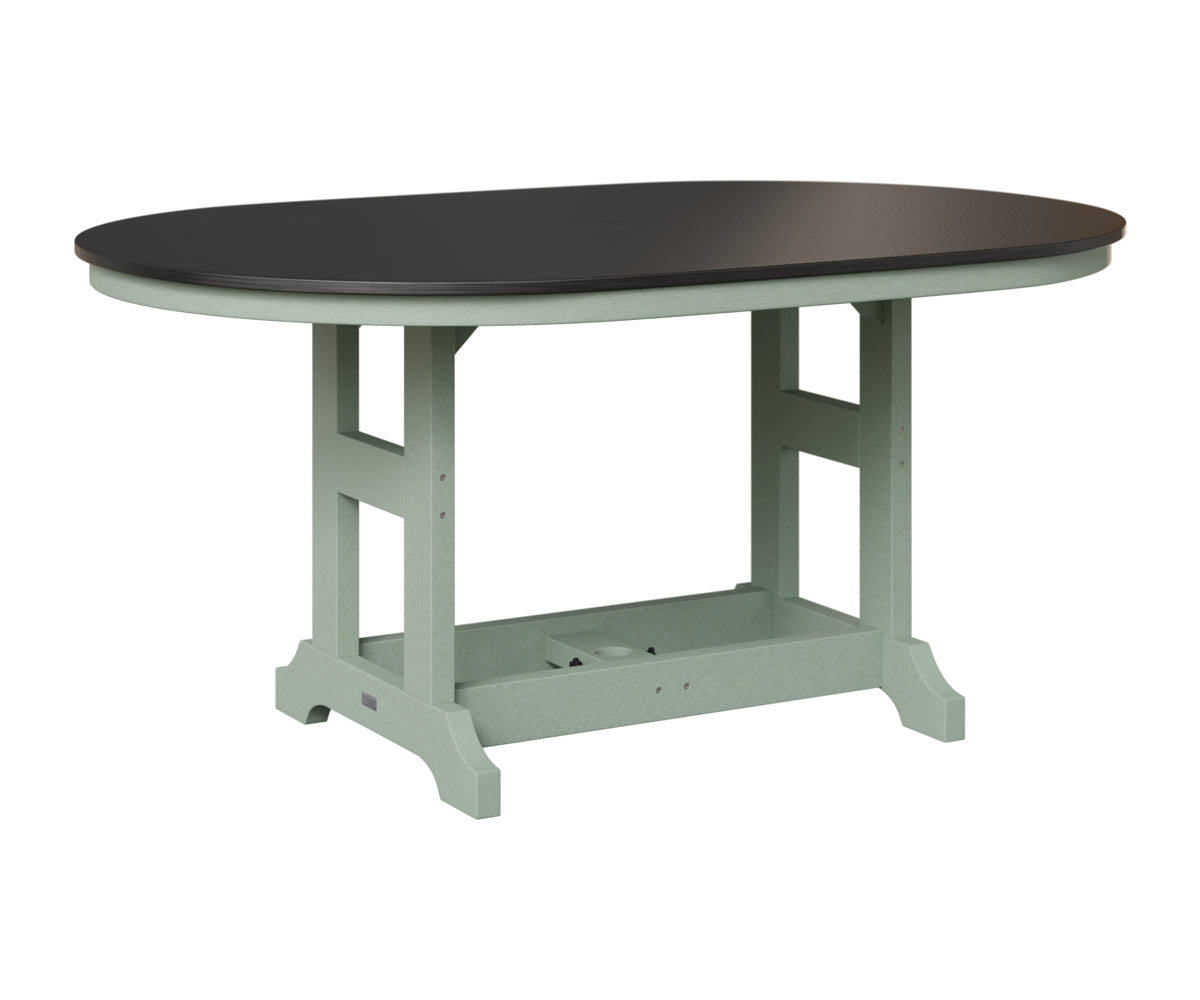 Garden Classic 44" x 64" Oblong Table - Hammered Top - Dining Height
