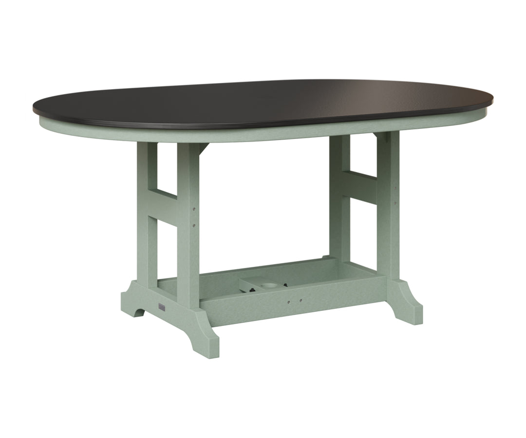 Garden Classic 44" x 64" Oblong Table - Hammered Top - Bar Height