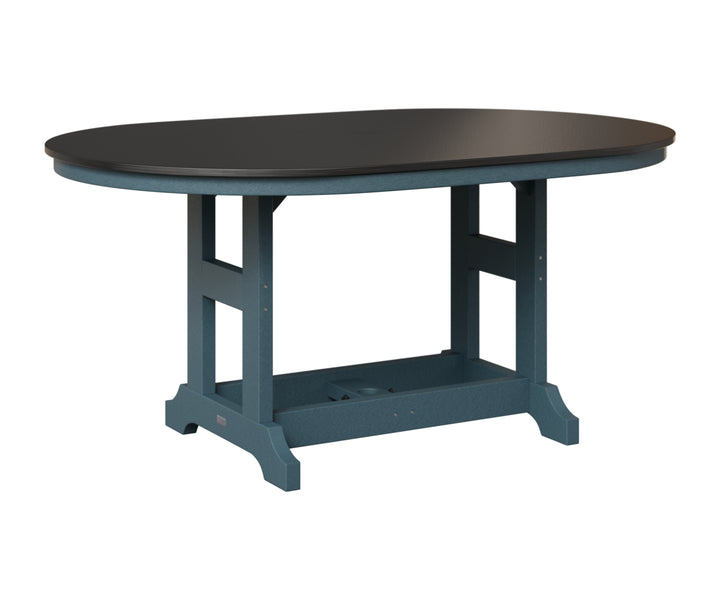 Garden Classic 44" x 64" Oblong Table - Hammered Top - Counter Height