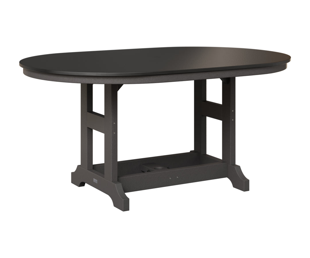 Garden Classic 44" x 64" Oblong Table - Hammered Top - Counter Height