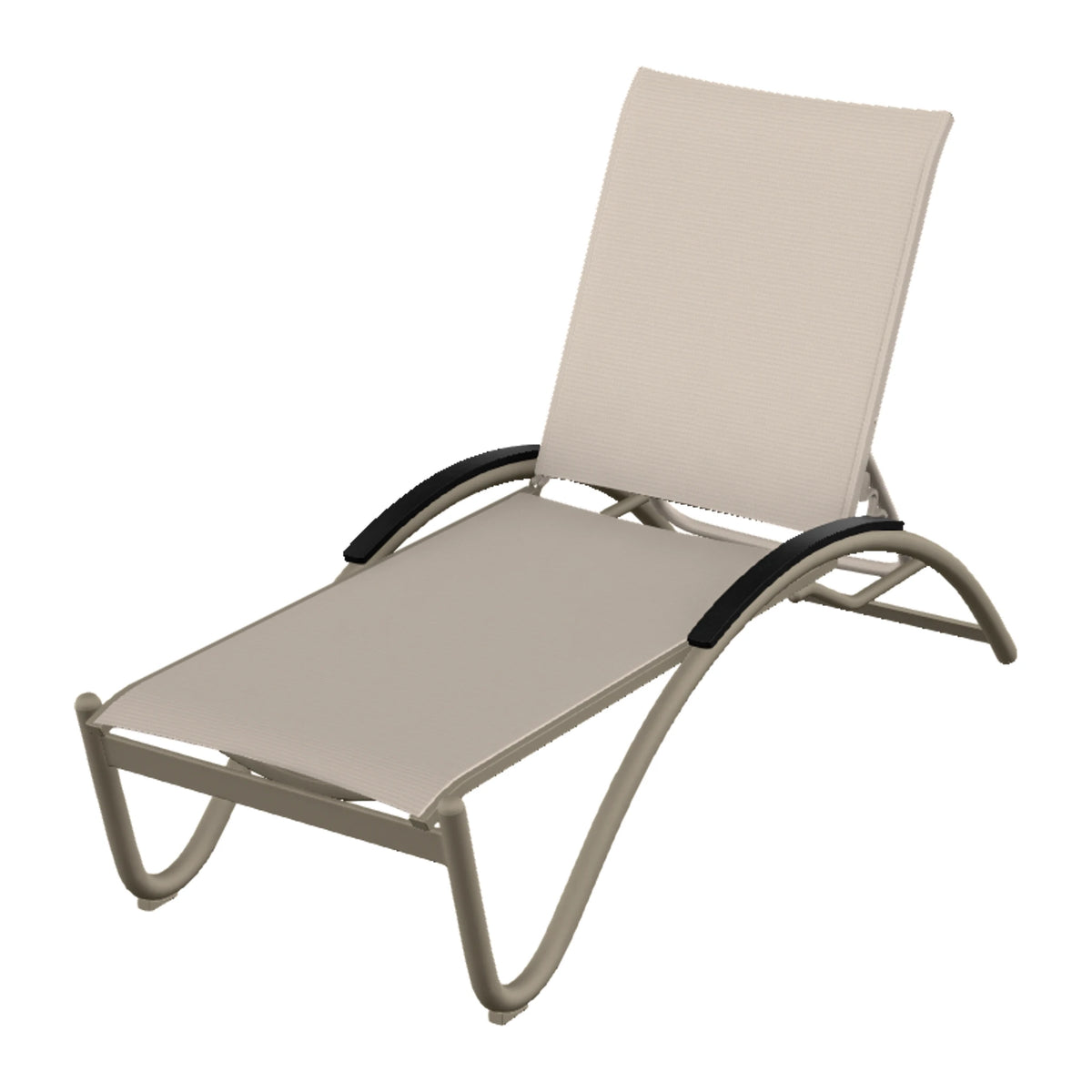 Helios Sling Chaise w/ Polymer Accents — Storm PC / Black Accents