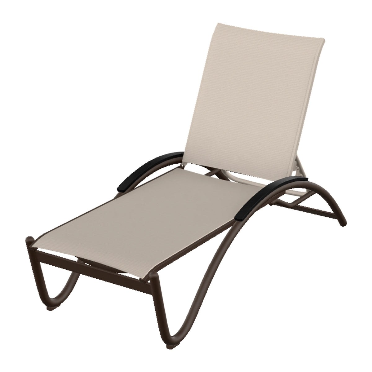 Helios Sling Chaise w/ Polymer Accents — Kona PC / Black Accents
