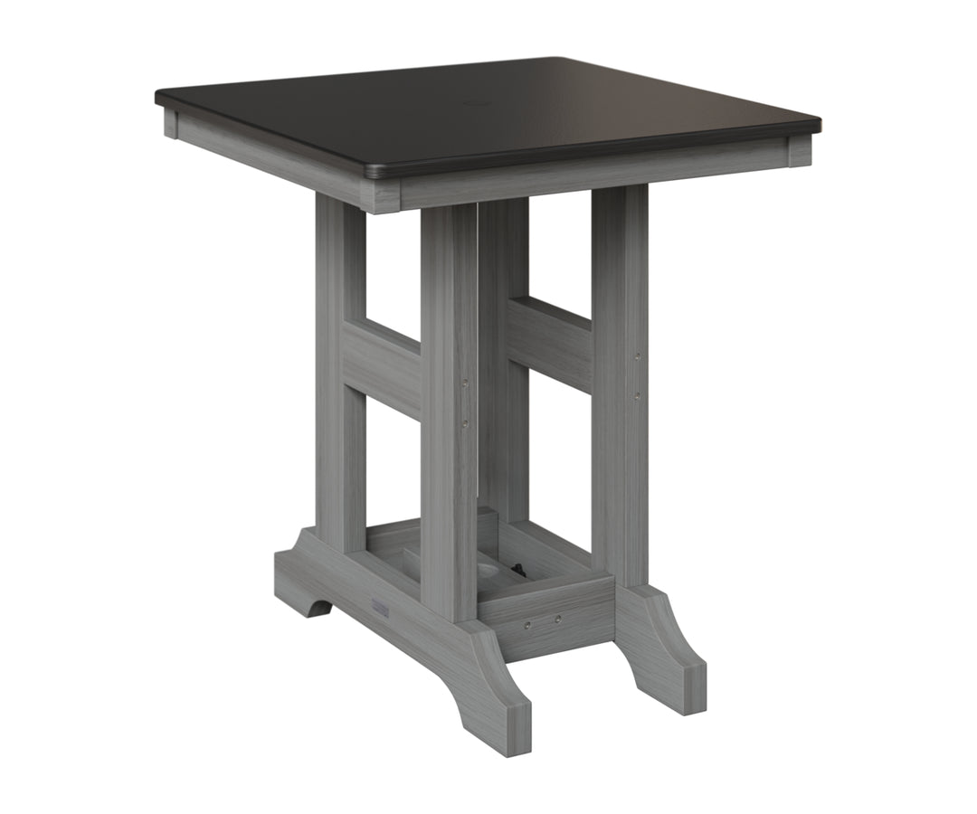 Garden Classic 28" Square Table - Hammered Top - Bar Height