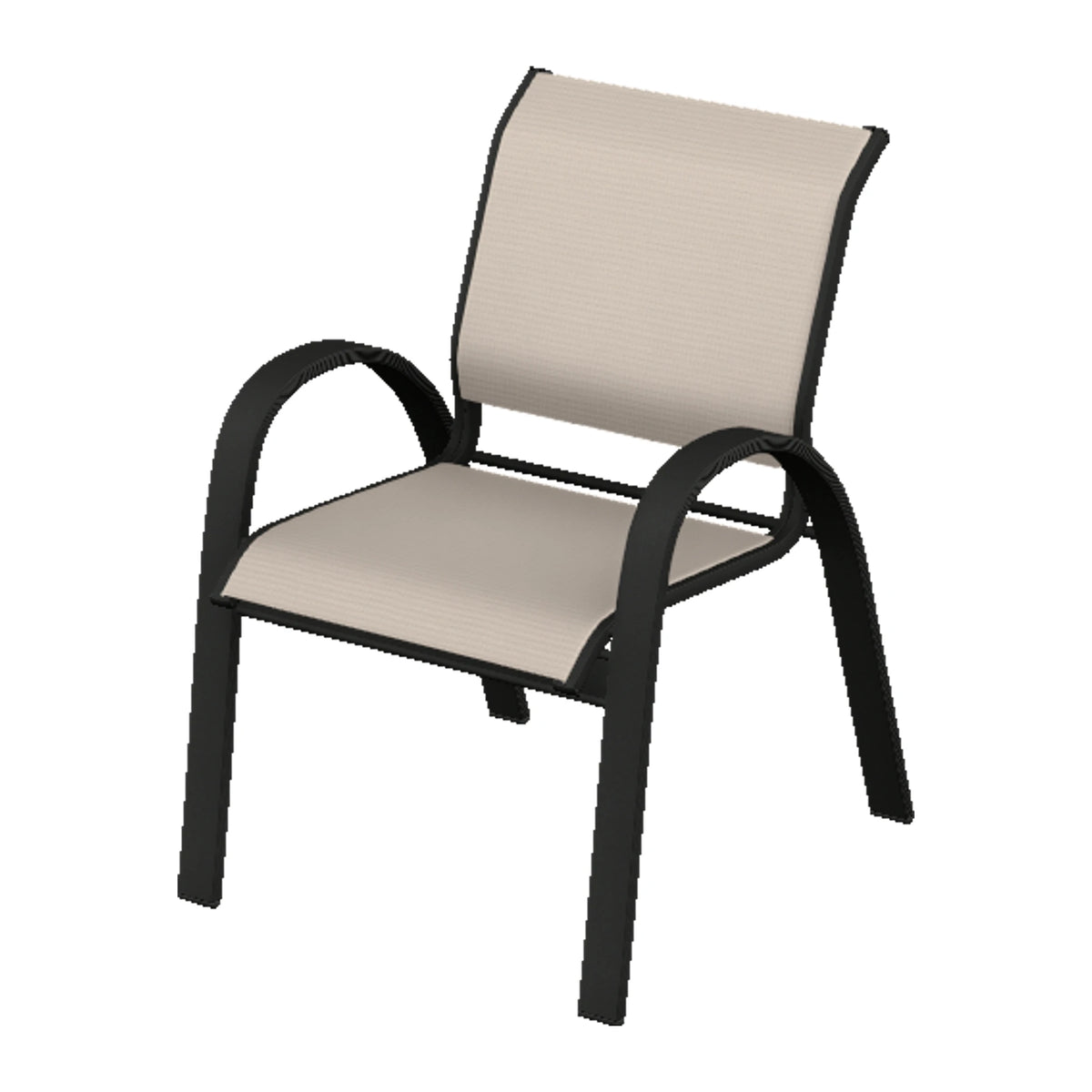 Aruba II Sling Dining Chair — Black PC