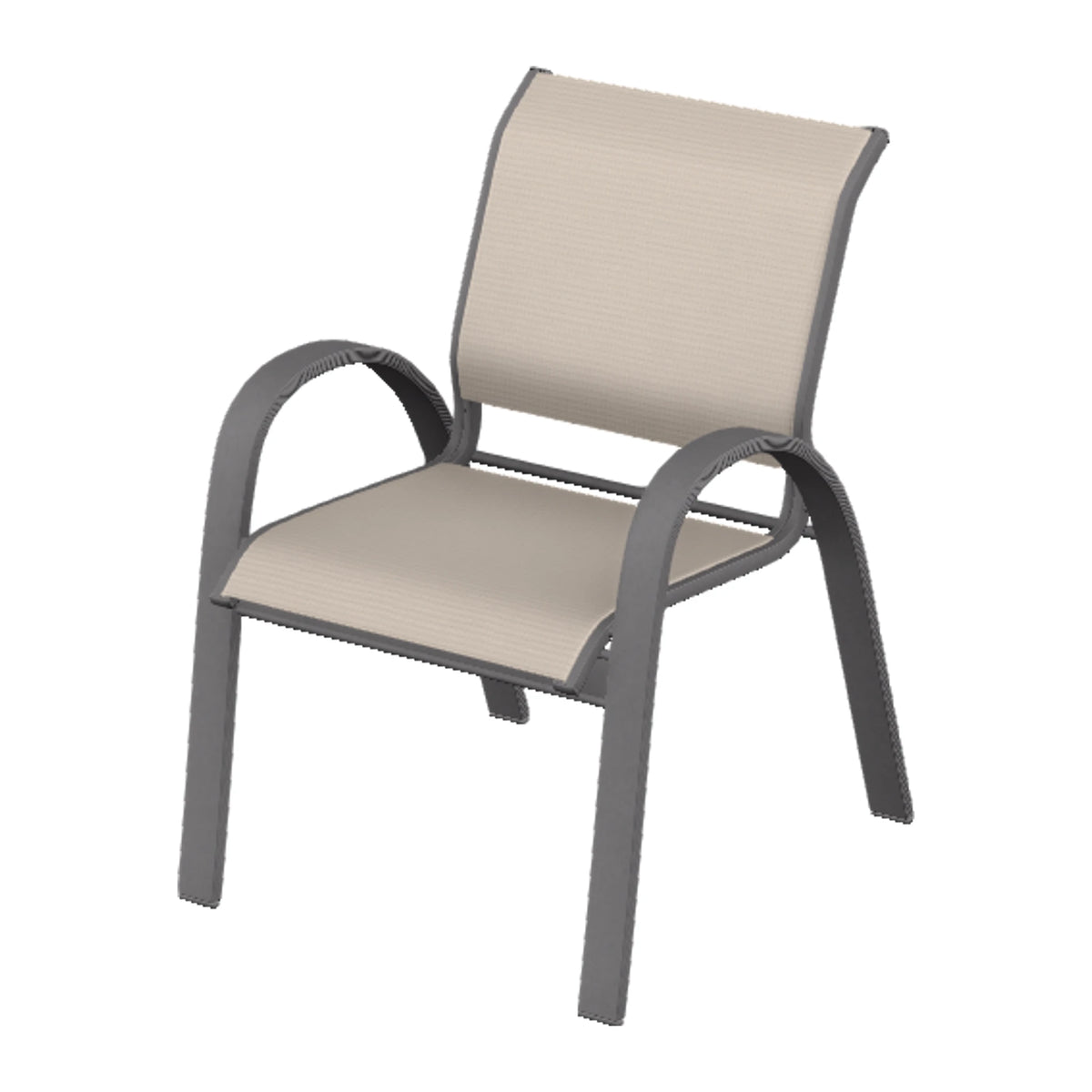 Aruba II Sling Dining Chair — Graphite Txt PC
