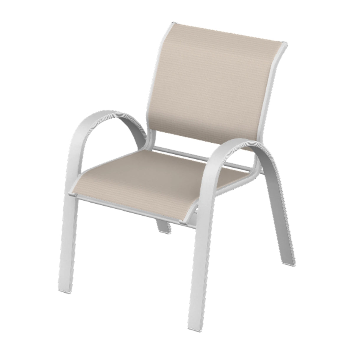 Aruba II Sling Dining Chair — White Txt PC