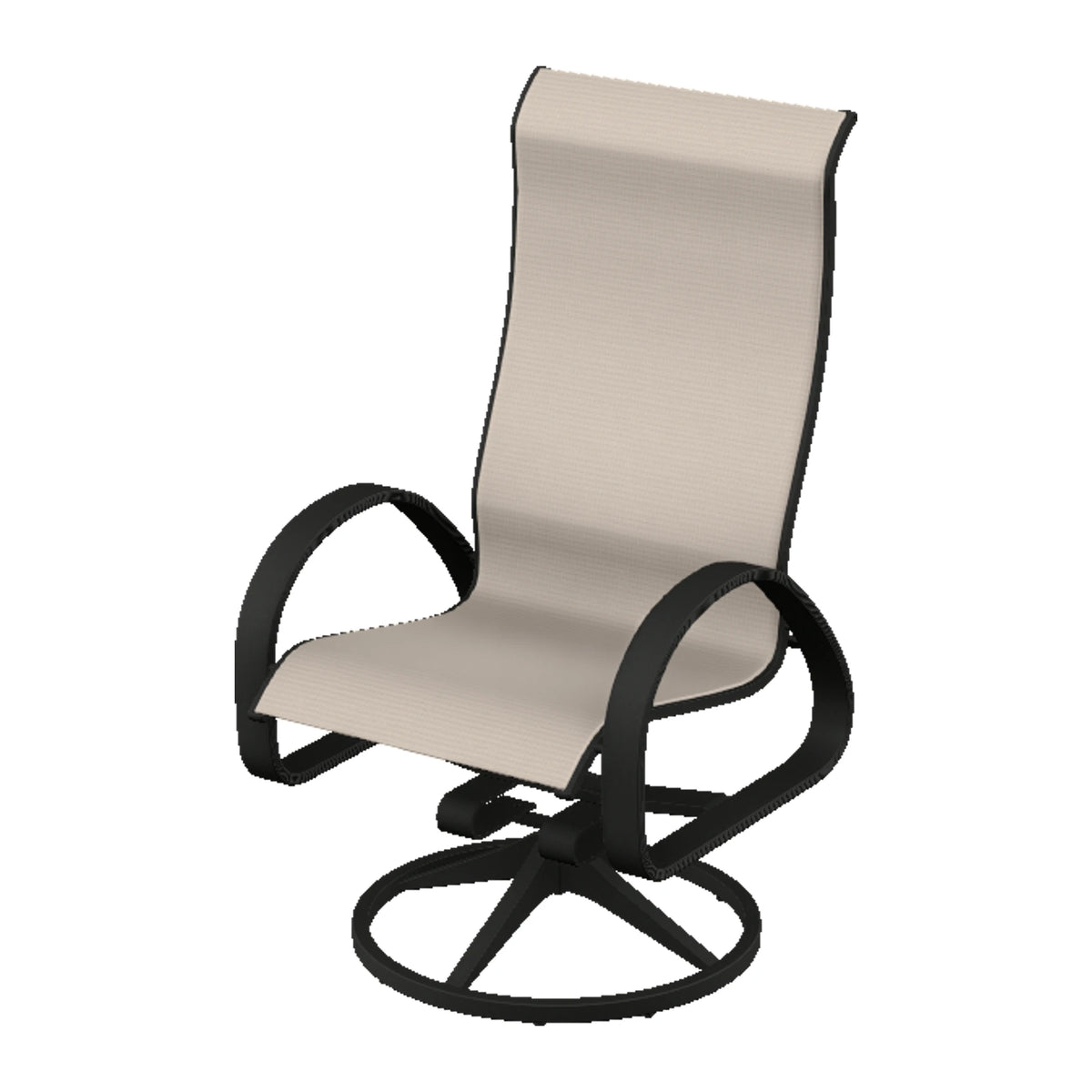 Aruba II Sling Supreme Height Swivel Rocker — Black PC