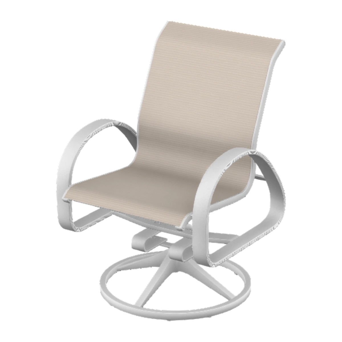 Aruba II Sling Swivel Rocker — White Txt PC