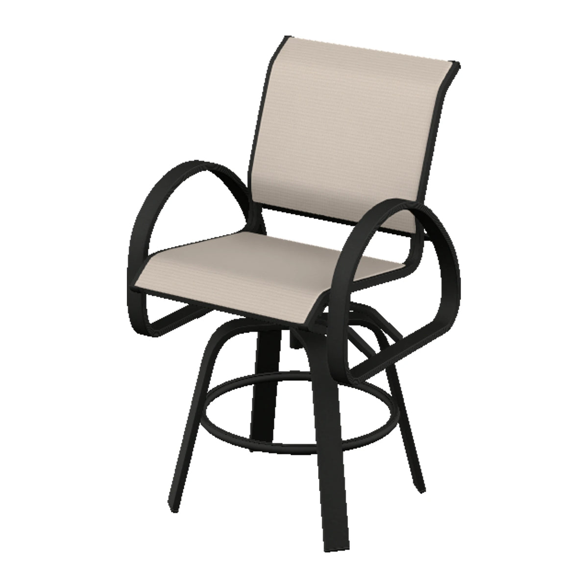 Aruba II Sling Balcony Swivel Chair — Black PC